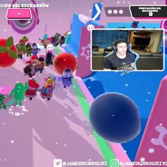 El debut de James en Fall Guys con Ibai, AuronPlay y Juan Guarnizo