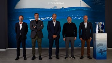 Los presidentes del Depor de izquerda a derecha: Armenteros, Fernando Vidal, Tino Fernández, Lendoiro y Antonio Couceiro.
