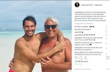 El tenista ha disfrutado de una semana de vacaciones acompañado por su familia en Exuma un distrito de las Bahamas, un lugar paradisíaco donde siempre es verano