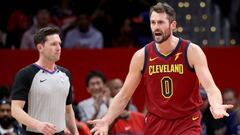 Kevin Love, durante un partido de la NBA con los Cleveland Cavaliers