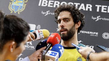 Javier Beirán, durante la rueda de prensa del Iberostar Tenerife.