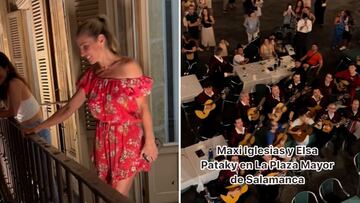 Elsa Pataky y Maxi Iglesias, sorprendidos en Salamanca por la tuna