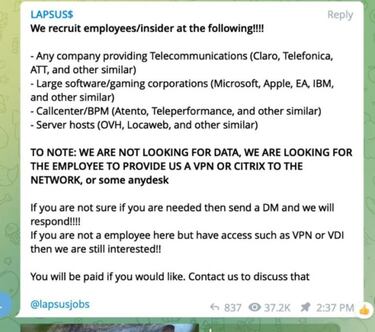 Lapsus$, los hackers que han robado de Bing y Cortana a Microsoft: la compañía lo confirma