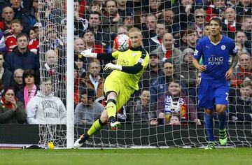 Schmeichel con el Leicester.