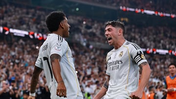 Real Madrid progress to Sunday’s Super Cup final against Barça after a win over Atleti at at King Abdullah Sports City with Valverde and Rodrygo on target.