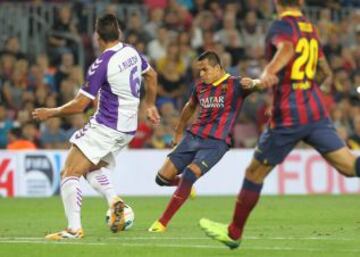 Barcelona-Valladolid. 1-1. Alexis marca el gol del empate.