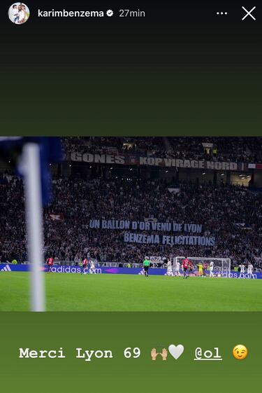 Lyon homenajea a Benzema