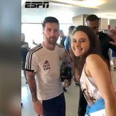 La increíble historia de esta brasileña, Messi y su reacción final