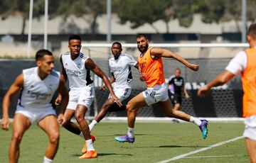 Eder Militao, David Alaba y Karim Benzema.