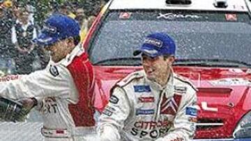 <b>EL ENEMIGO EN CASA.</B> Loeb ganó en Sanremo con otro de los Citroën.