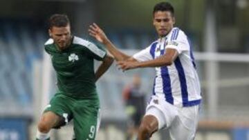 Diego Reyes disput&oacute; los 90 minutos en su debut con la Real Sociedad.