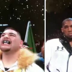 ¿Sufrió Joshua un ataque de pánico previo a la pelea? Estas imágenes crean polémica...