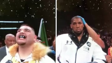 ¿Sufrió Joshua un ataque de pánico previo a la pelea? Estas imágenes crean polémica...