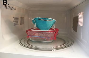 Mascarillas N95: cómo desinfectarlas en el microondas