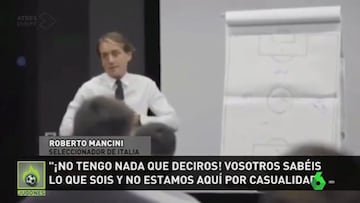 Se filtra la charla de Mancini antes de la final con una broma