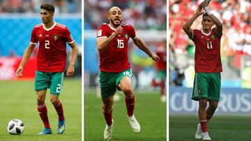 Fajr, Achraf y Amrabat durante este Mundial de Rusia.