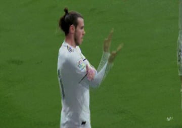 El jugador galés celebró el 1-3 del Real Madrid al Atlético de Madrid con lo que parece un feo gesto tras marcar a Oblak en el minuto 73.