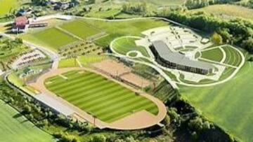 <b>EL REFUGIO. </b>Una vista aérea de las instalaciones de Gniewino donde quedará concentrada España.