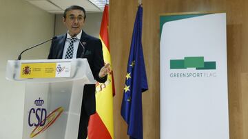 El presidente de ADESP, Jos&eacute; Hidalgo, durante un acto en el Consejo Superior de Deportes.