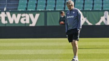 Pellegrini, en un entrenamiento.