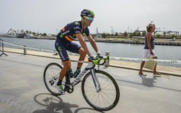 Alejandro Valverde antes del comienzo del Mundial de Ciclismo en ruta