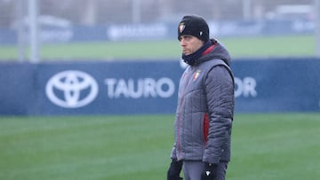 Lisci durante el entrenamiento de esta mañana.