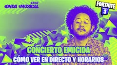 Concierto de Emicida en Fortnite (Onda Musical): fechas, horarios y cómo verlo en directo