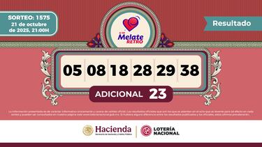 Resultados Melate Retro 1575: premios y números que cayeron hoy 21 de octubre de 2025