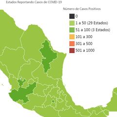 Mapa y casos de coronavirus en México por estados hoy 26 de marzo