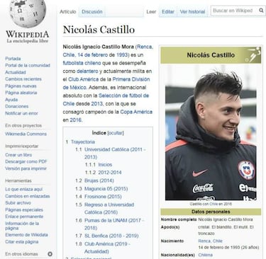 Nico Castillo es troleado en Wikipedia por su nueva lesión: Cristal, Troncazo…