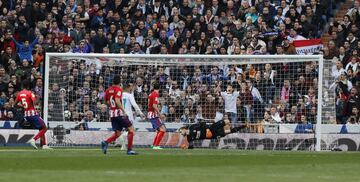 8 de abril de 2018. Partido de LaLiga entre el Real Madrid y el Atl¨¦tico de Madrid en el Bernab¨¦u (1-1). Cristiano Ronaldo marc¨® el 1-0.