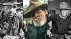 Humphrey Bogart, Jeff Bridgs y John Wayne, tres actores que han estado presentes en grandes pel&iacute;culas del oeste