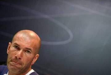 Zidane during his press conference on Friday lunchtime.