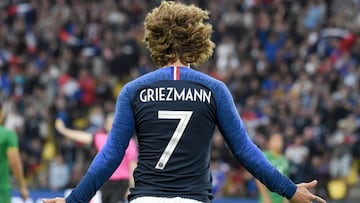 Griezmann, tras marcar el gol en el amistoso ante Bolivia.
