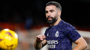 Carvajal, durante un partido con el Real Madrid.