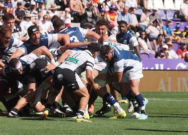 Imagen durante la final de la Copa del Rey 2025 de rugby entre el Valladolid Rugby Asociación Club y el Inexo El Salvador en el estadio José Zorrila.