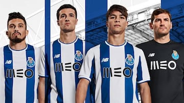 Casillas con la camiseta del Oporto para la temporada 2017-2018.