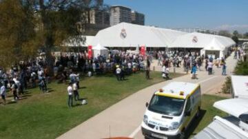 Carpa de la Fan Zone del Real Madrid. 