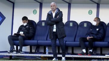 Sergio Pellicer, durante el Alcorcón - Málaga.