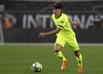 Collado, en un partido de pretemporada con el Barcelona.