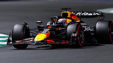 Formula One F1 - Saudi Arabian Grand Prix - Jeddah Corniche Circuit, Jeddah, Saudi Arabia - April 19, 2025 Red Bull's Max Verstappen during qualifying REUTERS/Rula Rouhana
