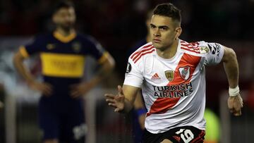 Rafael Santos Borré anotó en el partido de ida entre River y Boca