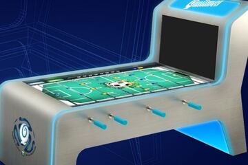 Este diseño es obra de la agencia +Castro para Quilmes y fue bautizado como "Mitigol". Es una transformación digital del clásico futbolín desarrollada por Physical computing y unity 3D, que permite jugar online a los participantes, con todas las posibilidades que ello conlleva.