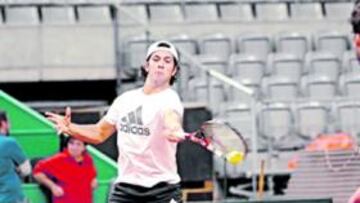<b>POSIBLE DOBLES. </b>Verdasco jugó junto a Feliciano un partido de dobles ante la pareja Nadal-Ferrer.