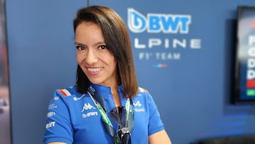 Dalia Ramos previo a una carrera de la F1.
