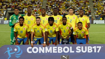 Alineación posible de Colombia ante Argentina en el Sudamericano Sub 17