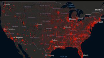 Por primera vez desde mayo, el número de fallecidos por coronavirus ascendió a más de 2,000 en las últimas 24 horas dentro de Estados Unidos.