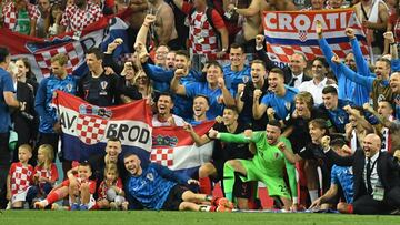 Croacia celebra el pase a la final. 