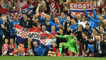 Croacia celebra el pase a la final.