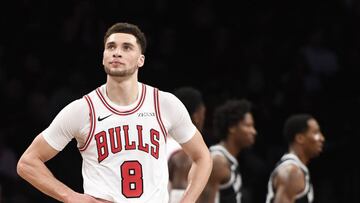 Lavine, durante un partido con los Bulls